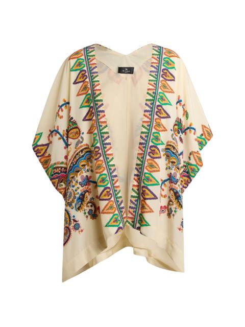 Etro Women's Paisley Kimono-Inspired Cover-Up - Bianco
