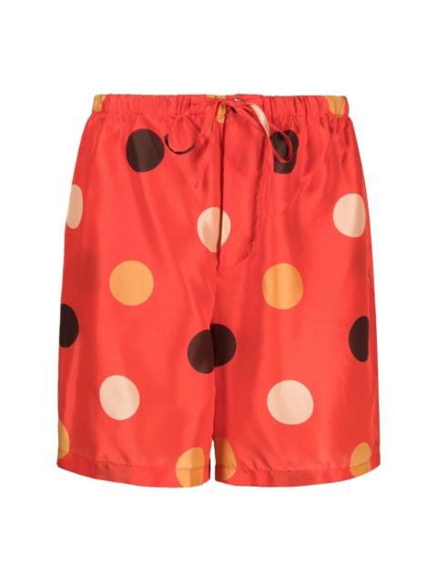 Aspesi polka-dot drawstring shorts