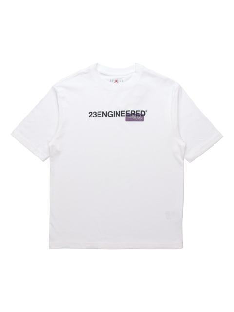 Jordan Men's Air Jordan 23 Engineered Alphabet Printing Sports Training Short Sleeve White T-Shirt CZ5182-1
