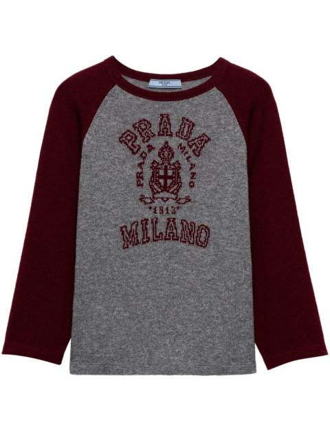 Prada logo-intarsia sweater