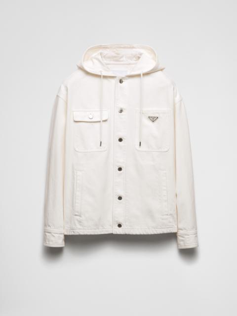 Prada Hooded denim shirt