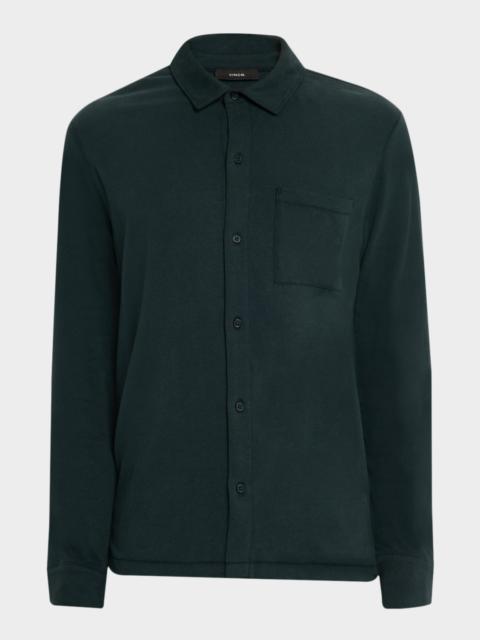 Vince Men's Sueded Jersey Casual Button-Down Shirt