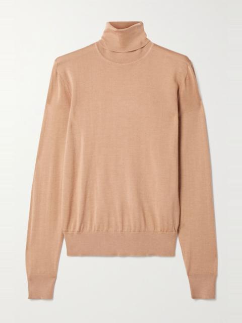 Cashmere and silk-blend turtleneck sweater