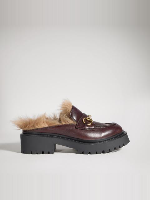 GUCCI Women's mule with Horsebit and lug sole