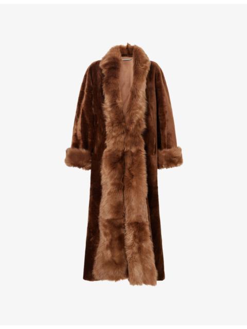 NOUR HAMMOUR Sima Shearling Maxi Coat