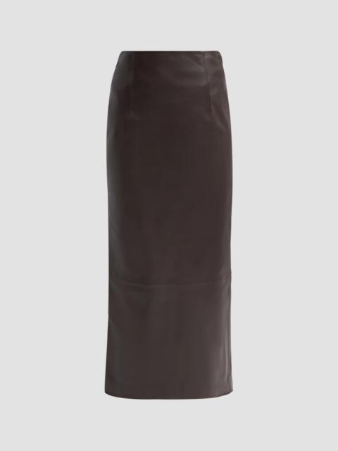 Loulou de Saison Women's Inga Leather Maxi Skirt - Coffee