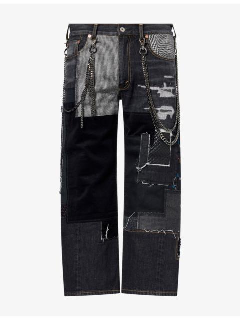 Junya Watanabe MAN Selvedge Patchwork Cropped Denim Jeans