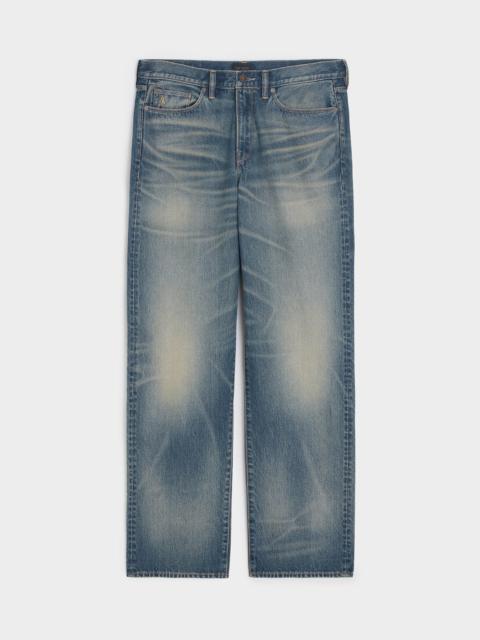 TODD SNYDER Relaxed Fit Jean in Worn Dark Indigo