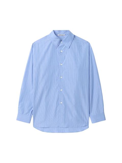 stripe-pattern shirt