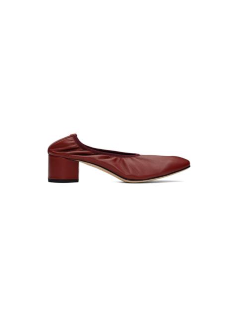 Red Gemma Leather Ballet Heels