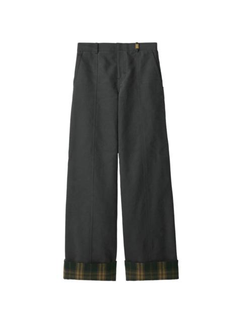 Burberry Check-trim trousers