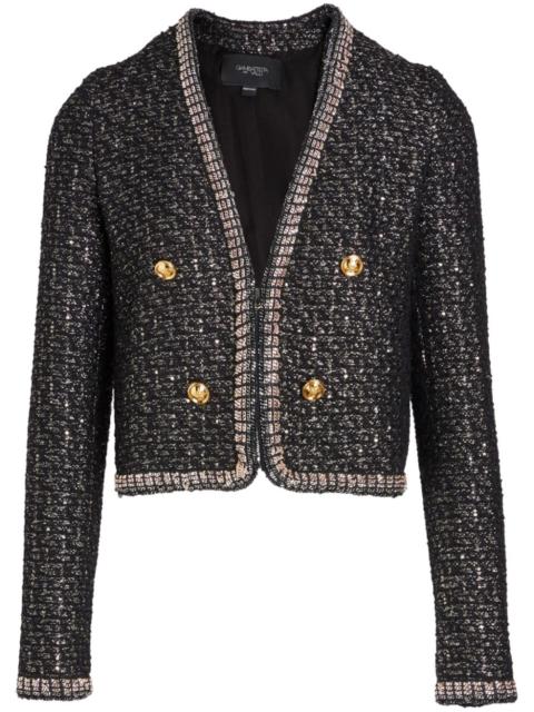 GIAMBATTISTA VALLI sequin-embellished tweed jacket