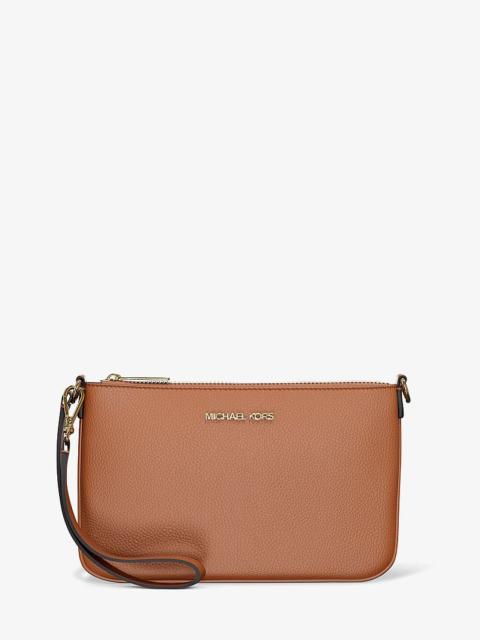 MICHAEL KORS Jet Set Small Pebbled Leather Convertible Wristlet