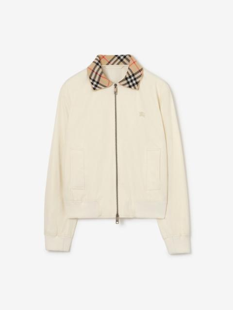 Burberry Cropped Tropical Gabardine Hayfield Harrington Jacket
