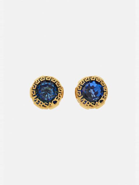 VERSACE Crystal Logo Earrings