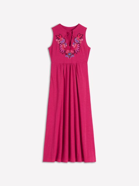 BODEN Notch Neck Jersey Maxi Dress-Granita