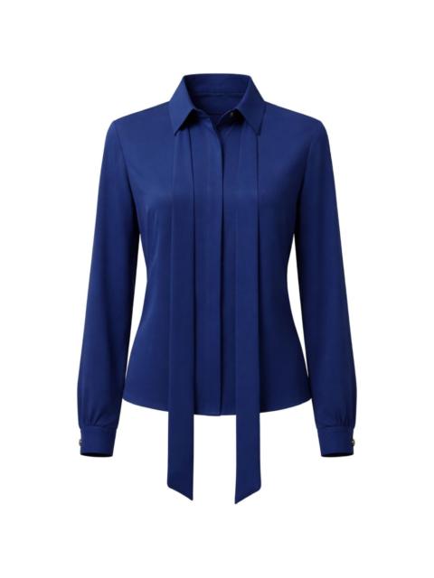 ELIE SAAB tie-neck silk shirt