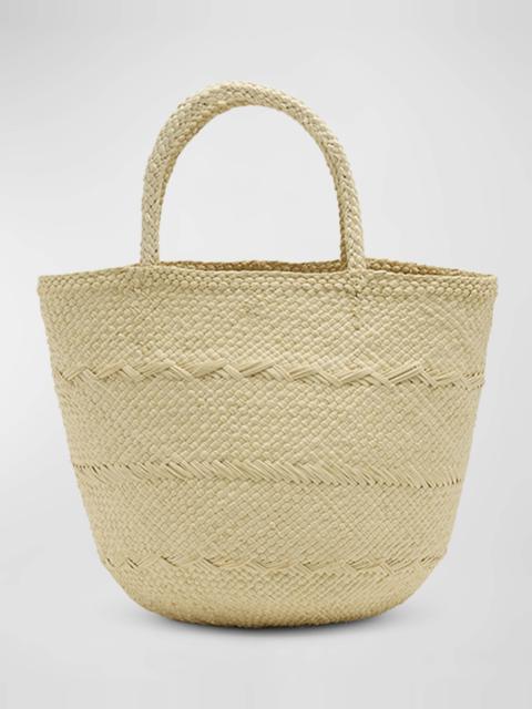 ULLA JOHNSON Marta Small Basket Leather Tote Bag