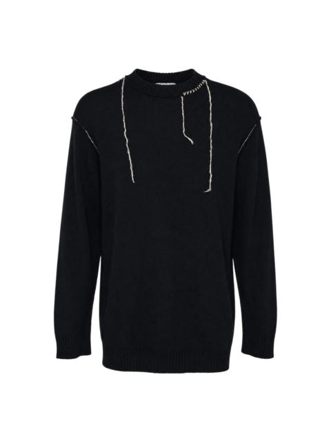 Yohji Yamamoto Embroidery Round Neck Sweater