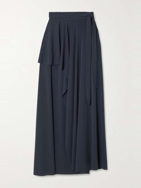 + Maison Rabih Kayrouz Sara pleated stretch-jersey wrap maxi skirt