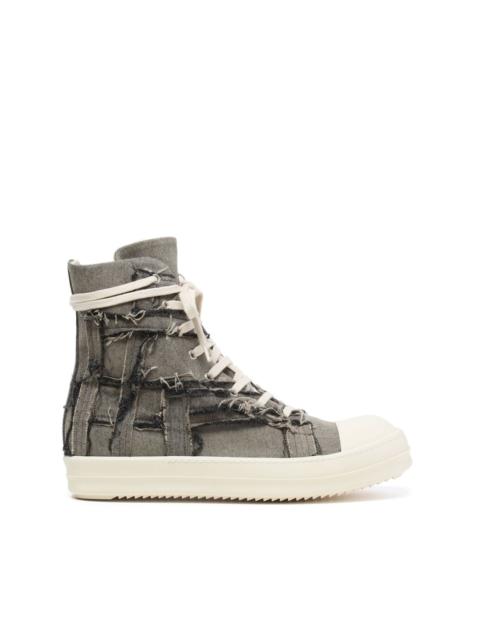 Rick Owens DRKSHDW Luxor Slashed frayed-trim sneakers