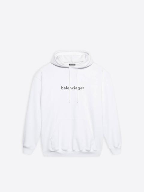 BALENCIAGA Men's New Copyright Medium Fit Hoodie in White