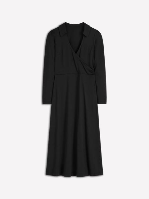 BODEN Carla Jersey Wrap Dress-Black