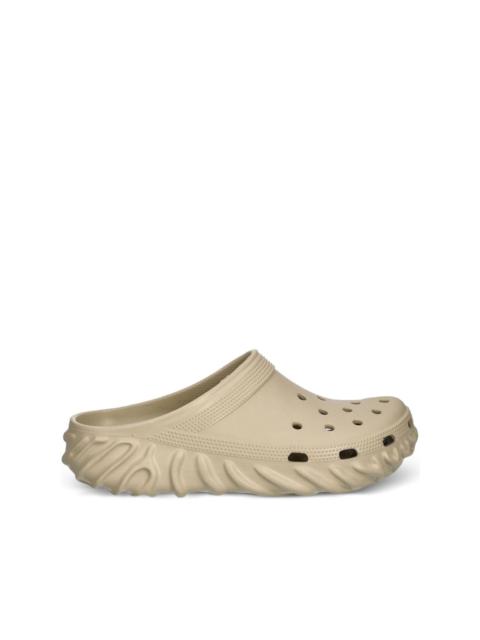 crocs perforated ridged slides
