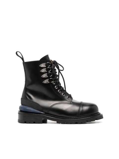 TOGA VIRILIS leather combat boots