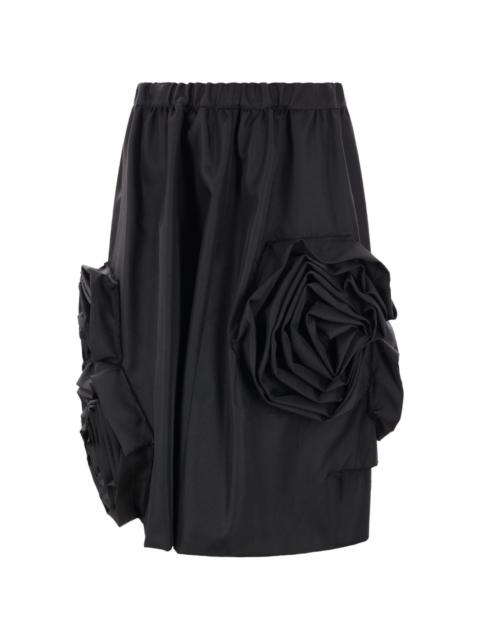 flower-detailing midi skirt