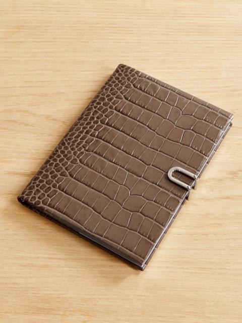 Smythson Panama Mara Croc-effect Leather Diary