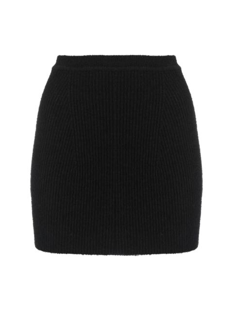 スカート JW ANDERSON Black Cotton And Acrylic Mini Skirt JW Anderson Black cotton and acrylic mini skirt