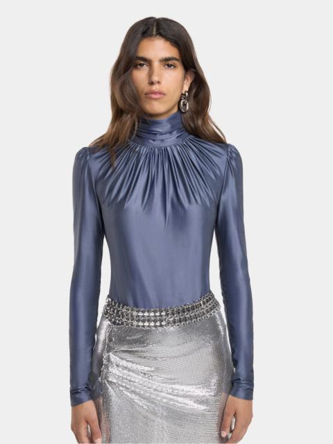 rabanne HIGH NECK TOP IN JERSEY