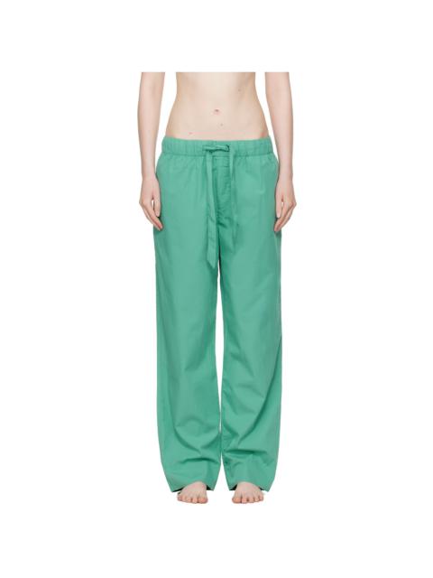 TEKLA Green Poplin Pyjama Pants
