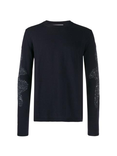 contrast knit jumper