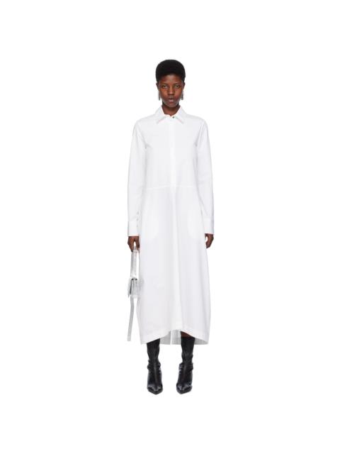 Jil Sander White Heavy Midi Dress