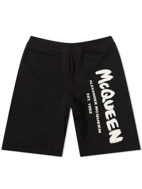 Alexander McQueen Alexander McQueen Graffiti Side Logo Sweat Short