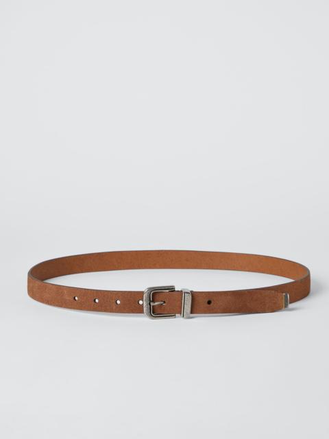 Reversed leather belt