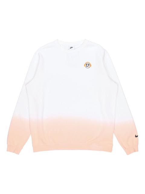 Nike Men's Nike Logo Gradient Printing Round Neck White DO6937-100