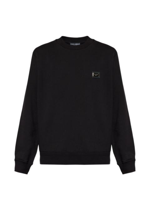 Dolce & Gabbana logo-plaque crew-neck sweatshirt