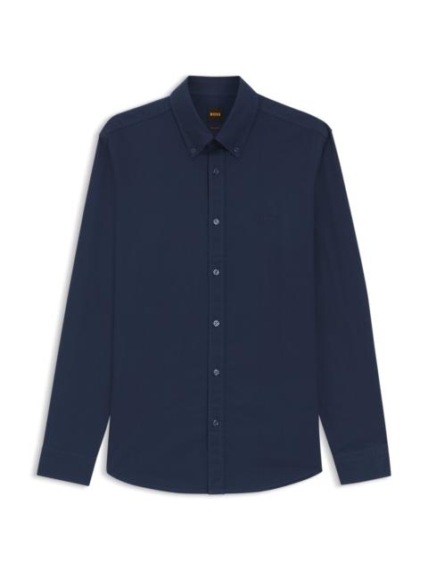 REGULAR-FIT SHIRT IN STRETCH-COTTON DOBBY