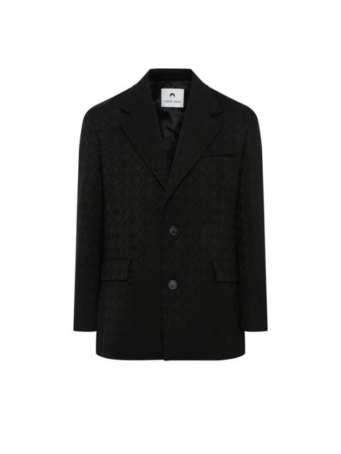 Marine Serre Moon Diamond Jacquard Tailoring Boxy Suit Jacket