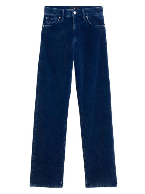 7 For All Mankind Women's Tess Courduroy Straight-Leg Trousers - Oxnard
