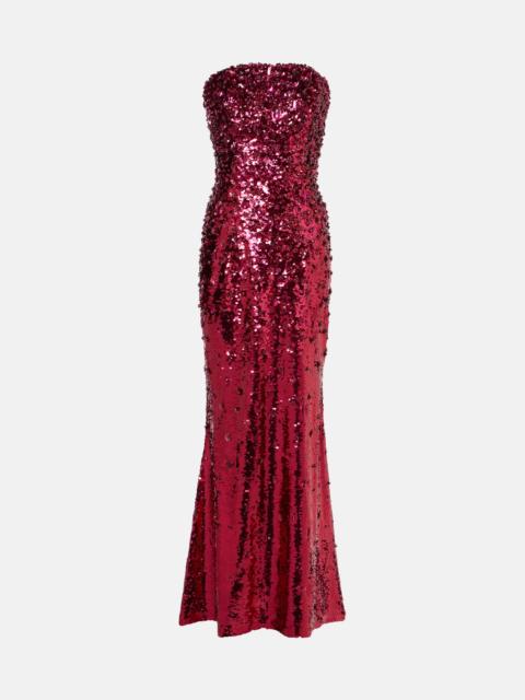 CAROLINA HERRERA sequin-embellished maxi dress