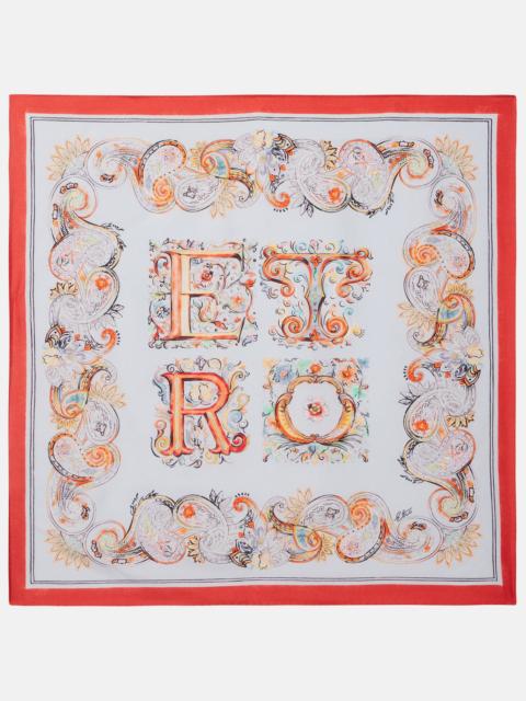 Turandot printed silk scarf