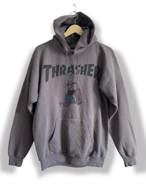 Other Designers Cartoon Network × Thrasher × Vintage - Vintage Thrasher X Popeye Skateboard Hoodie