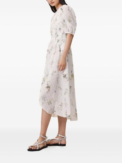 ALLSAINTS floral-print smocked dress
