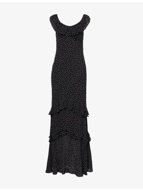 Reformation Tripoli Ruffled Woven Maxi Dress