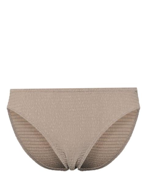 TOTEME mid-rise smocked bikini bottoms