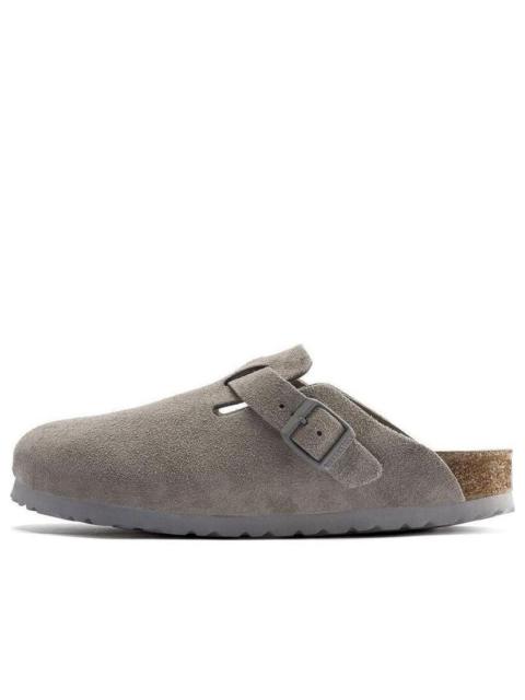 BIRKENSTOCK Birkenstock Boston Soft Footbed Regular 'Suede Stone Coin' 1020549